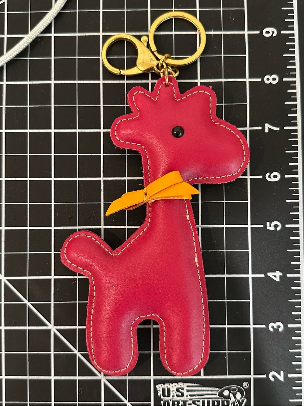 Handcrafted Leather Bag charm Keychain